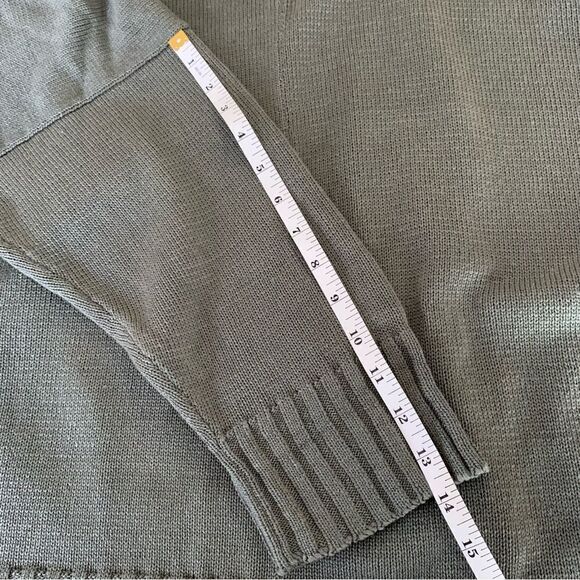 Eskandar Neiman Marcus Mock Neck Sweater Oversized Boxy Olive Green Sz L - Picture 5 of 9